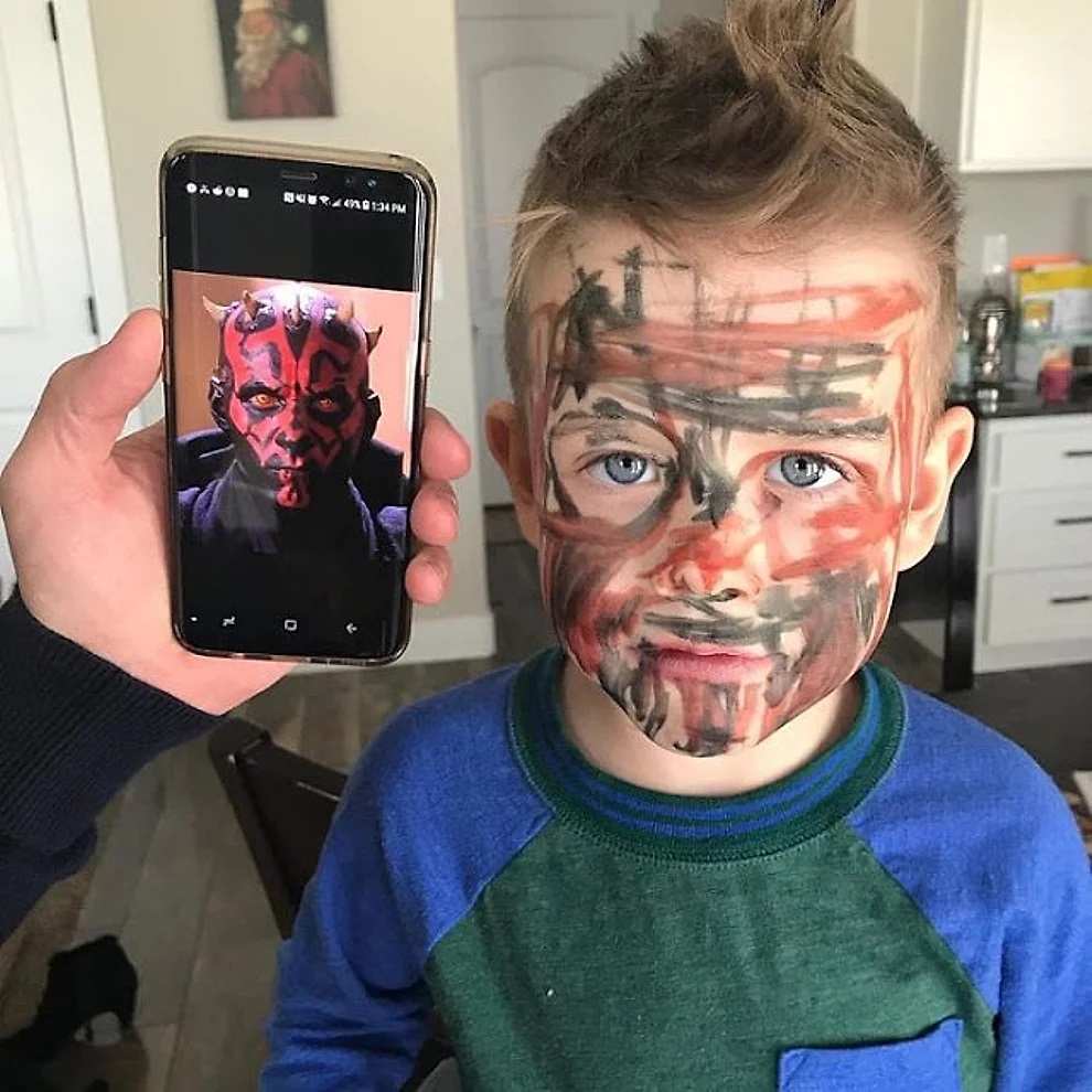 Bambini che vogliono assomigliare a Darth Maul