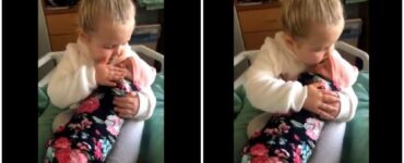 bimba di 3 anni incontra la sorella