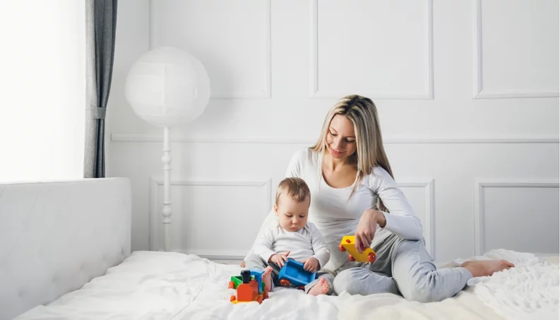 Mamma con un figlio maschio