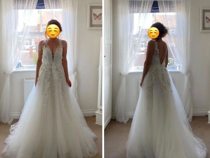 Abito da sposa comprato per 353 dollari