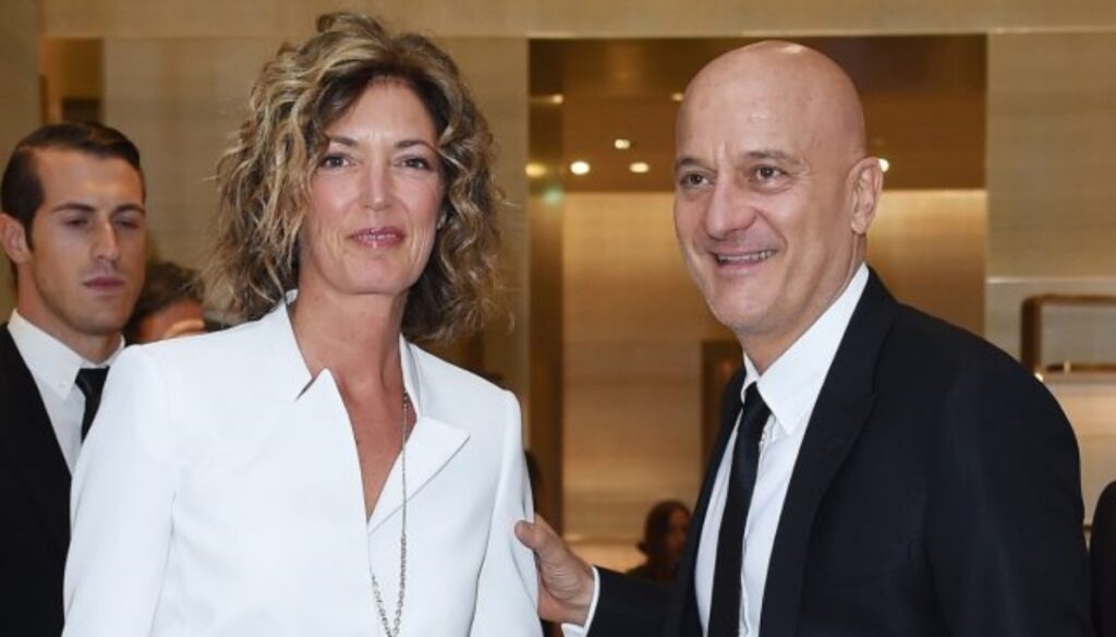 Claudio Bisio e la moglie