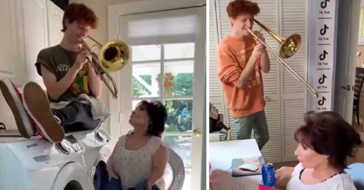ragazzo fa da colonna sonora alla vita di sua madre