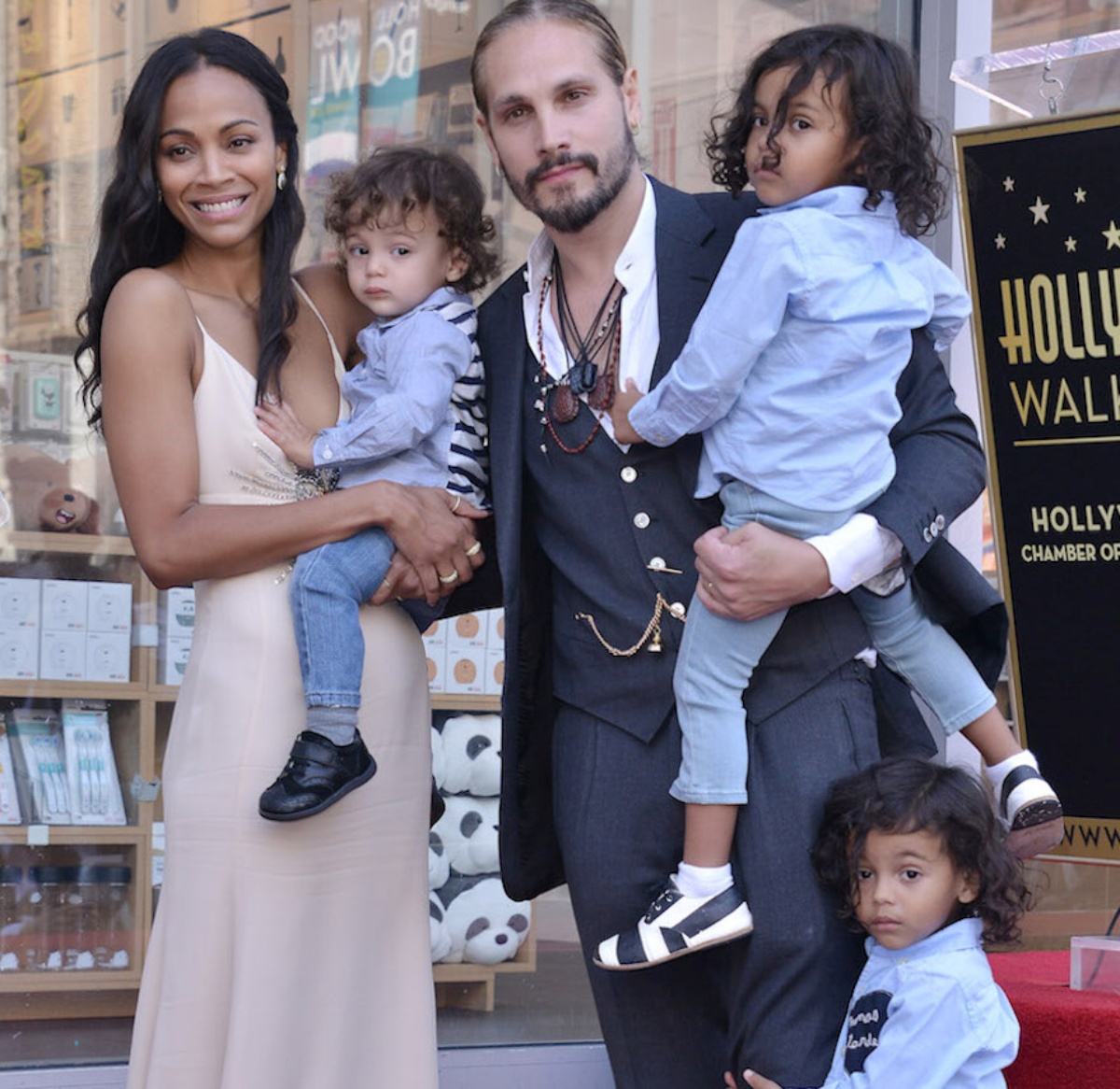 Zoe Saldana e la sua famiglia