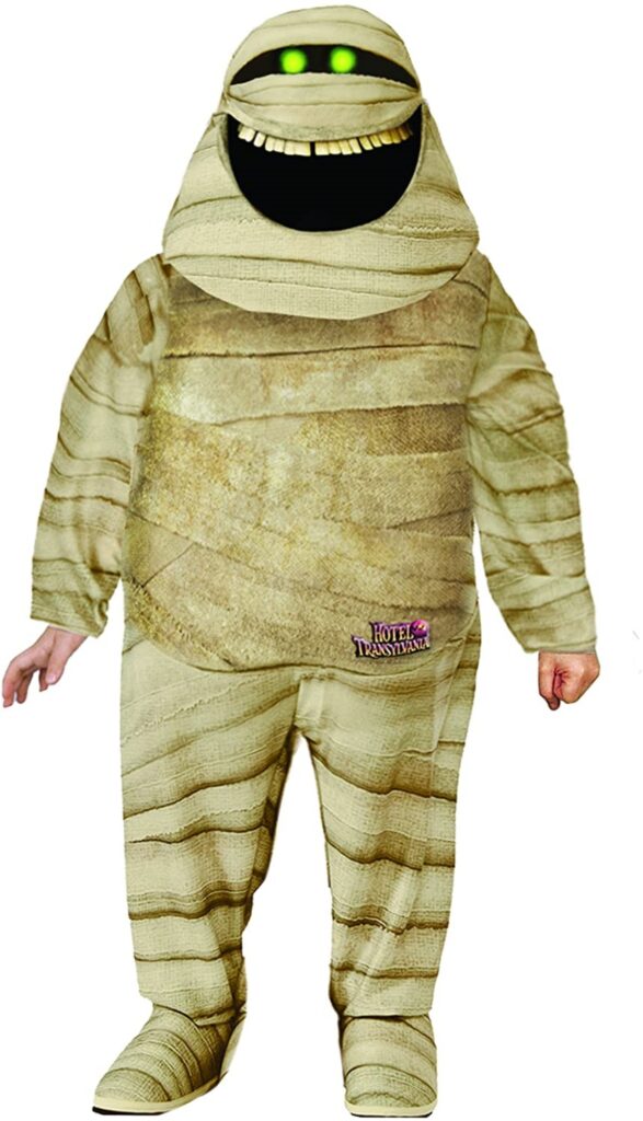 Bambino vestito da mummia