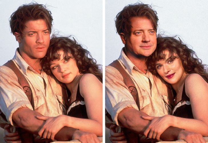 Brendan Fraser e Rachel Weisz