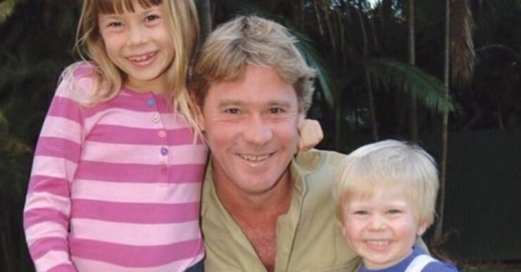 Steve Irwin con i suoi figli