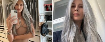 Donna di 50 anni lascia i capelli grigi