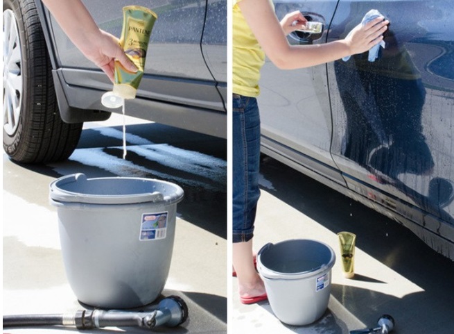 balsamo per capelli all'acqua con cui lavi l'auto