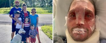 Papà salta sul bus in fiamme per salvare i figli