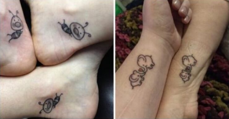 tatuaggi genitori e figli