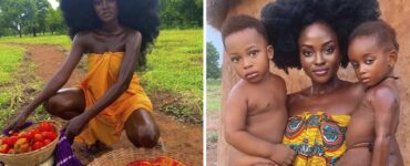 ritorno di Miss Ghana nel suo villaggio