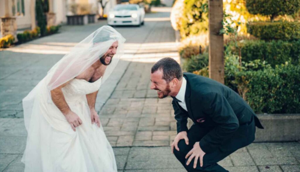 Scherzo durante il matrimonio