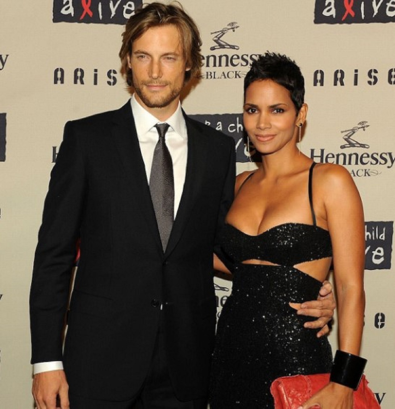 L'attrice con Gabriel Aubry