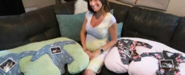 Donna incinta di due coppie di gemelli identici