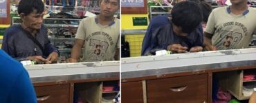 Papà conta i pochi soldi risparmiati per comprare le scarpe al figlio