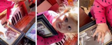 Bimba di 2 anni indica la bisnonna in una foto e dice di essere lei