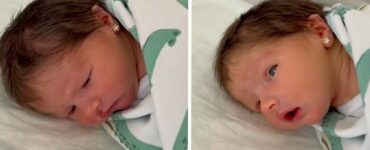 Buchi alle orecchie alla neonata il giorno dopo la nascita