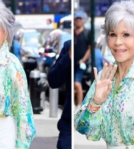 capelli grigi di Jane Fonda a 84 anni