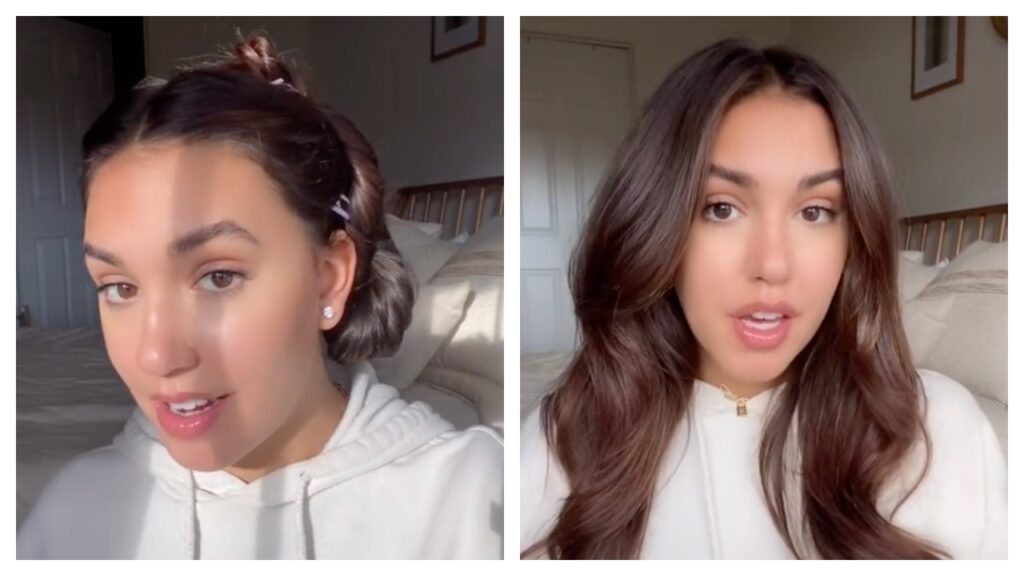 Capelli mossi con trucco di TikTok