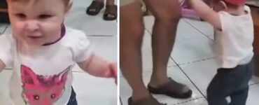 Neonata di 9 mesi balla la salsa con il nonno