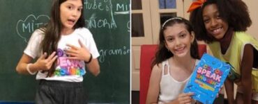 ragazzina di 11 anni che insegna inglese gratis ai ragazzi