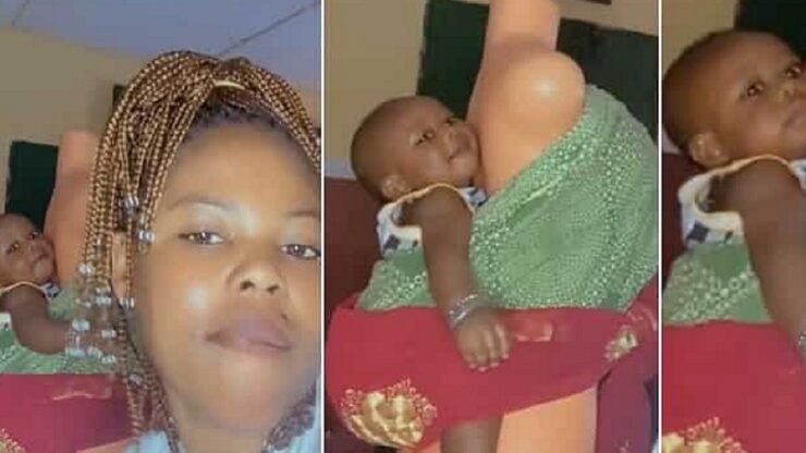 Mamma nigeriana "lega" il figlio a un manichino: ecco il video