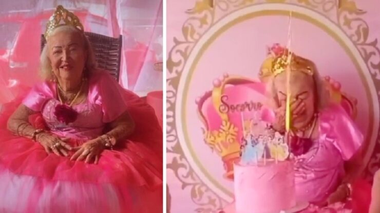 Nonna di 87 anni e il compleanno da principessa che aveva sempre sognato