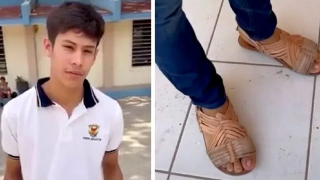 Padre dà una lezione al figlio che ha deriso un compagno per le scarpe non di marca