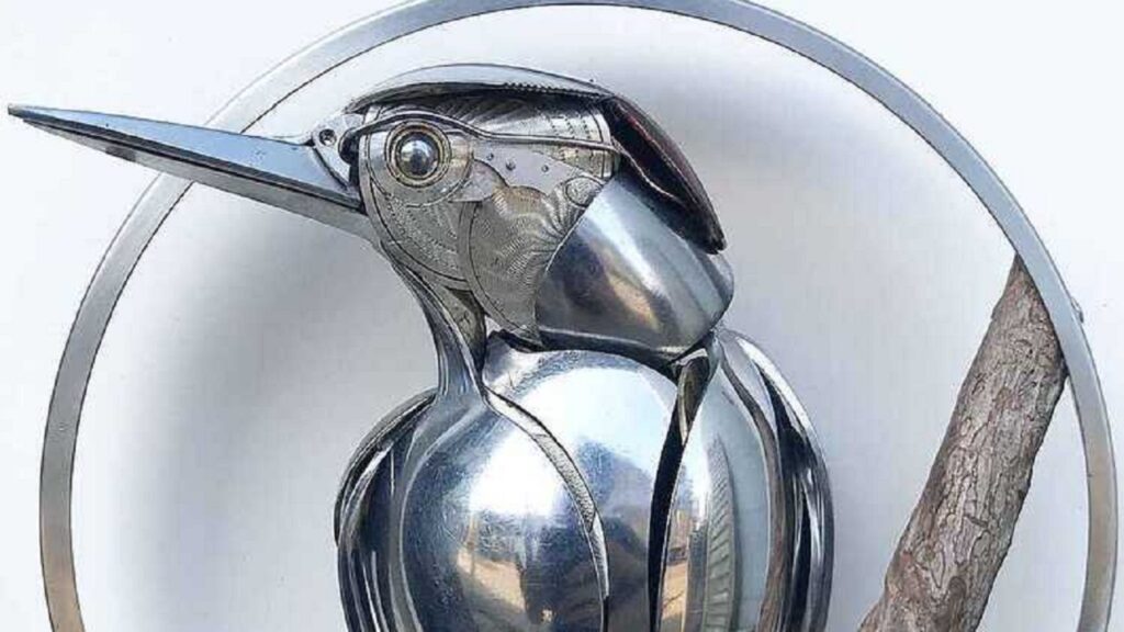 sculture di animali in argento di Matt Wilson
