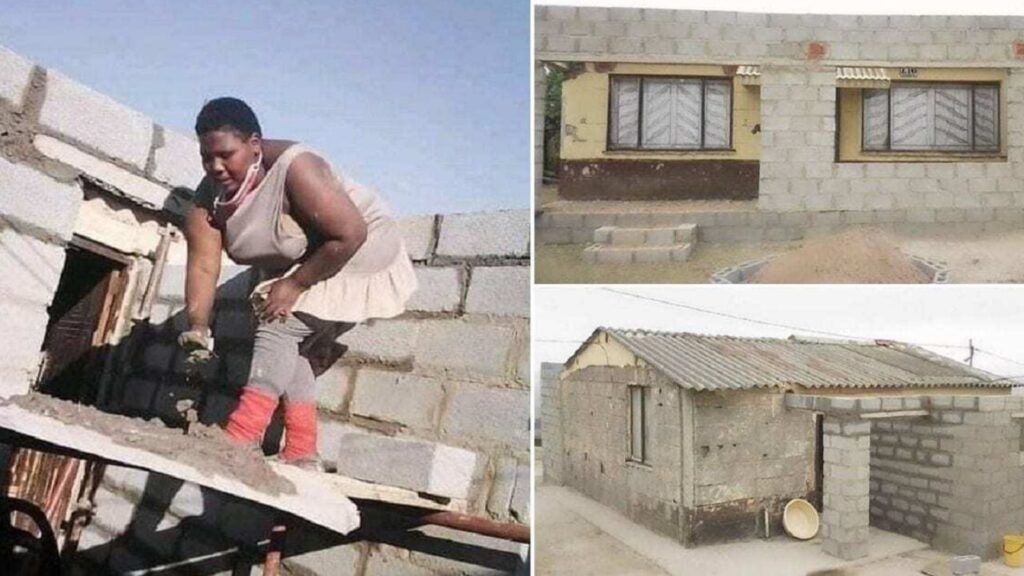 Donna costruisce la sua casa da sola