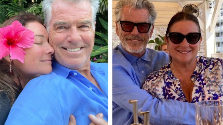 Pierce Brosnan e la moglie