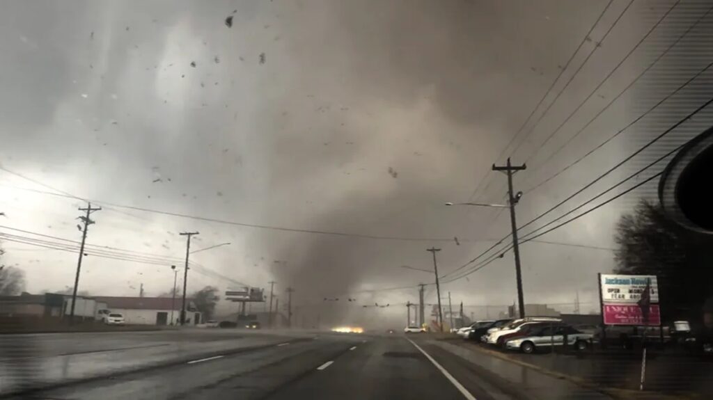 Tornado a Clarksville, nel Tennessee