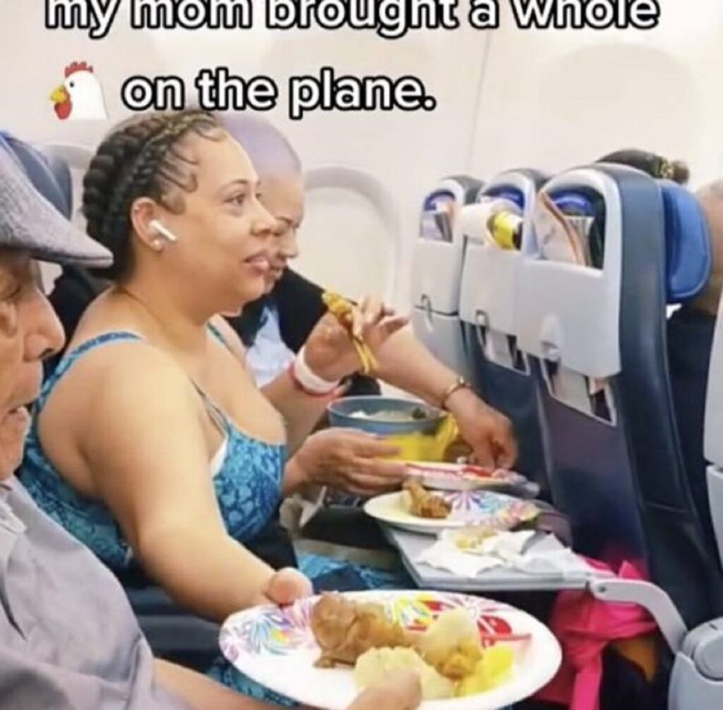 pollo patate volo aereo